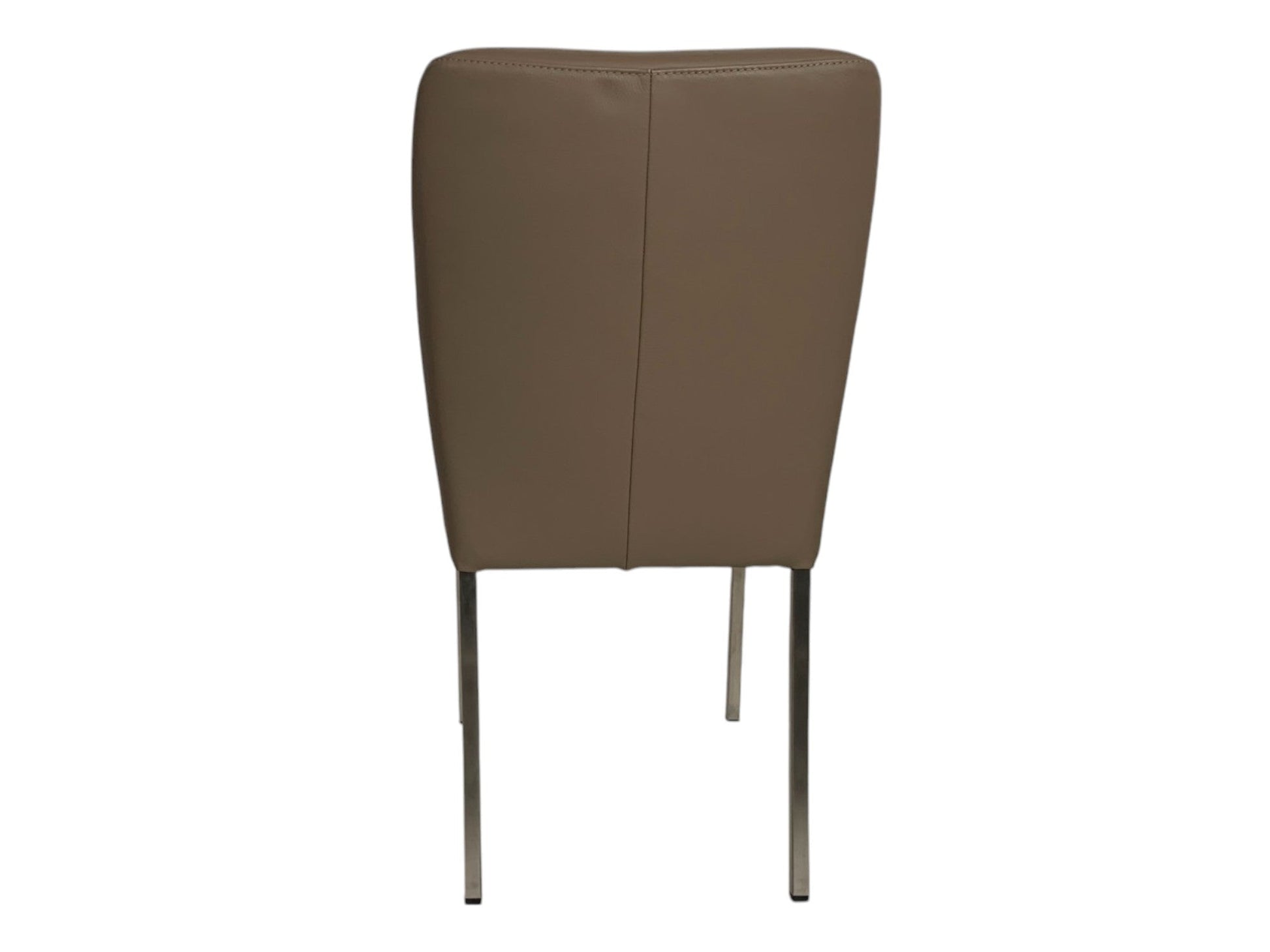 Stuhl K+W 6195 Vierfußstuhl – Edelstahl gebürstet, Leder Bronco 86 Smoke, elegantes Design