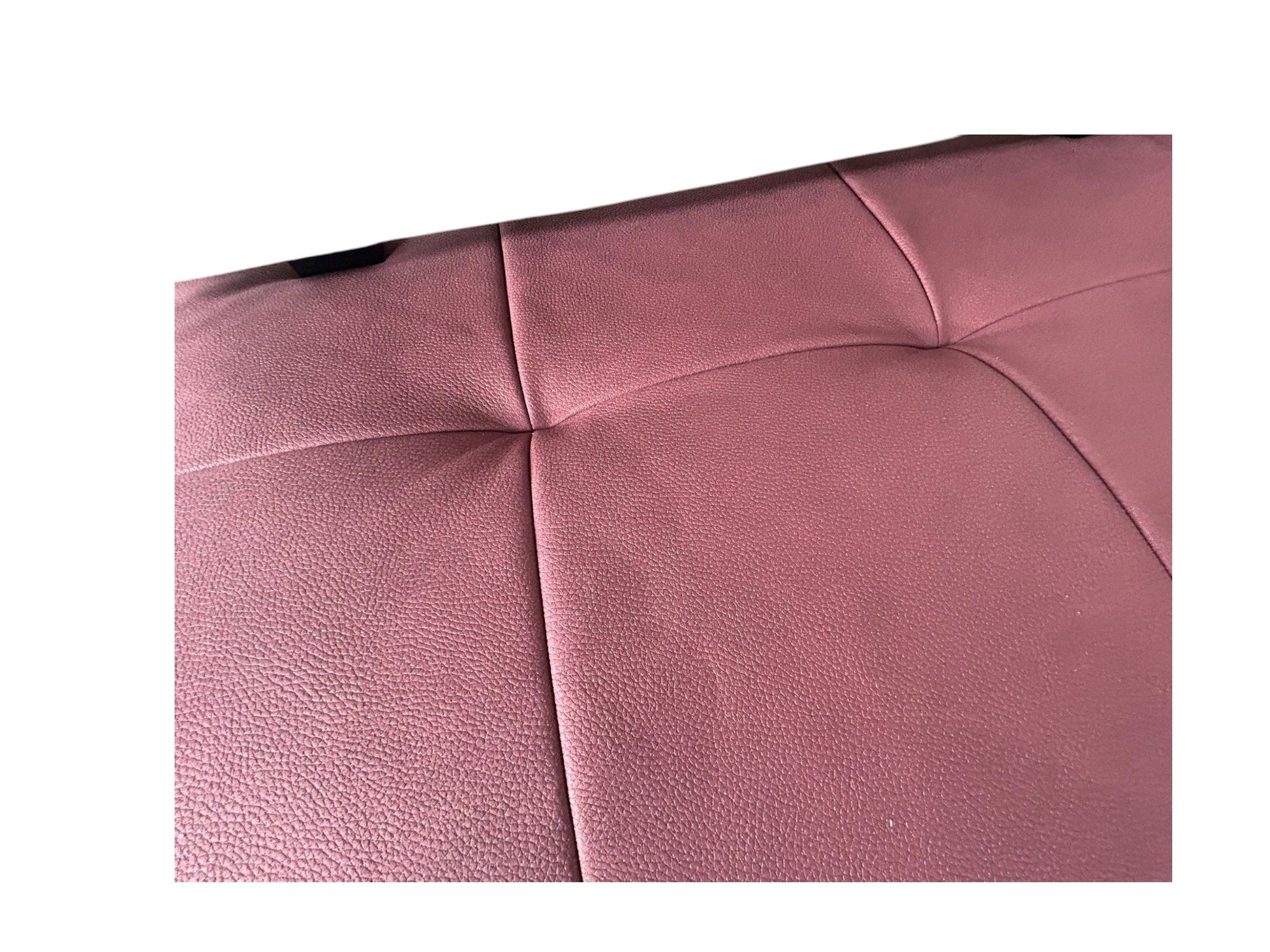 Eckbank K+W 7917 2-tlg 260x165 cm – Kufen Schwarz, Lederoptik Rot-Braun