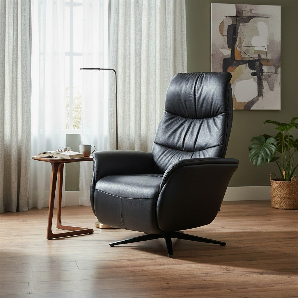 Sessel Himolla 7051 Easy-Swing – Longlife Leder Black