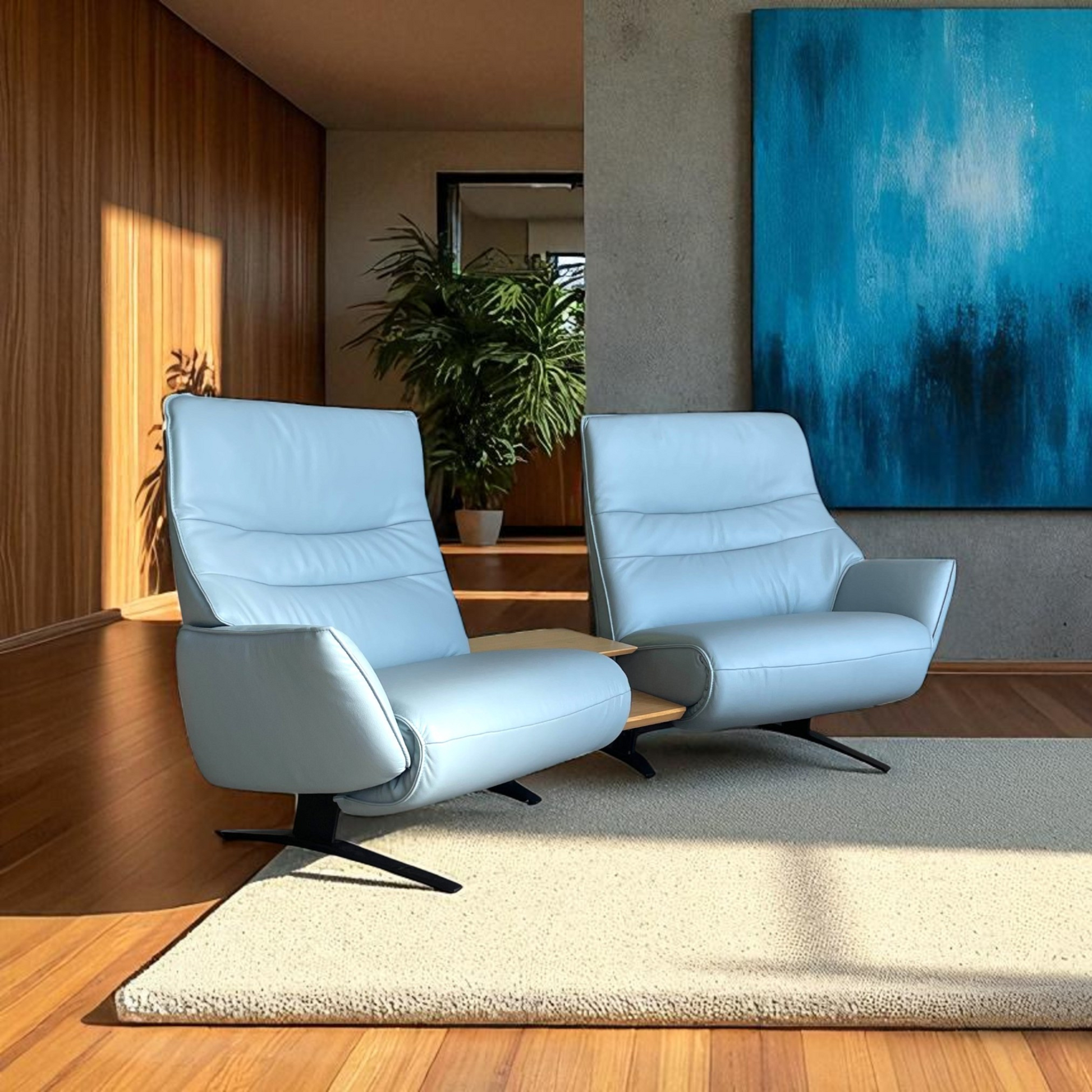 Sofa Himolla 4905 Trapezsofa – Longlife Leder Rustika Sky