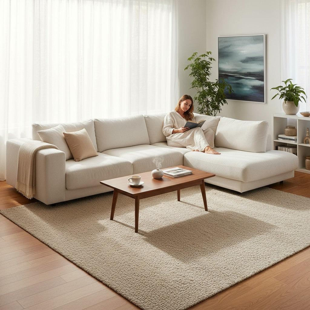 Modulsofa „CLEAR“ – Cordstoff Snow