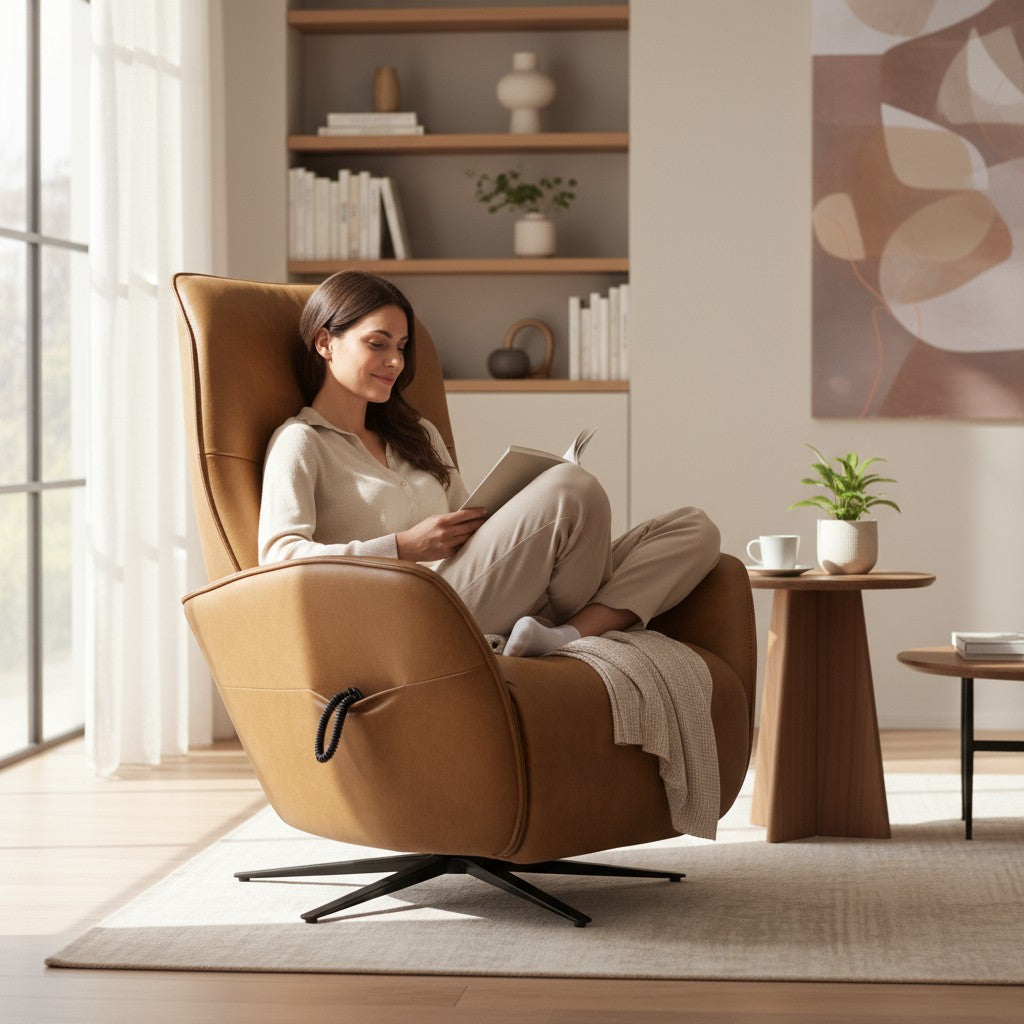 Sessel Himolla 7928 Relaxsessel elektrisch – Longlife Leder Eleganza Mais