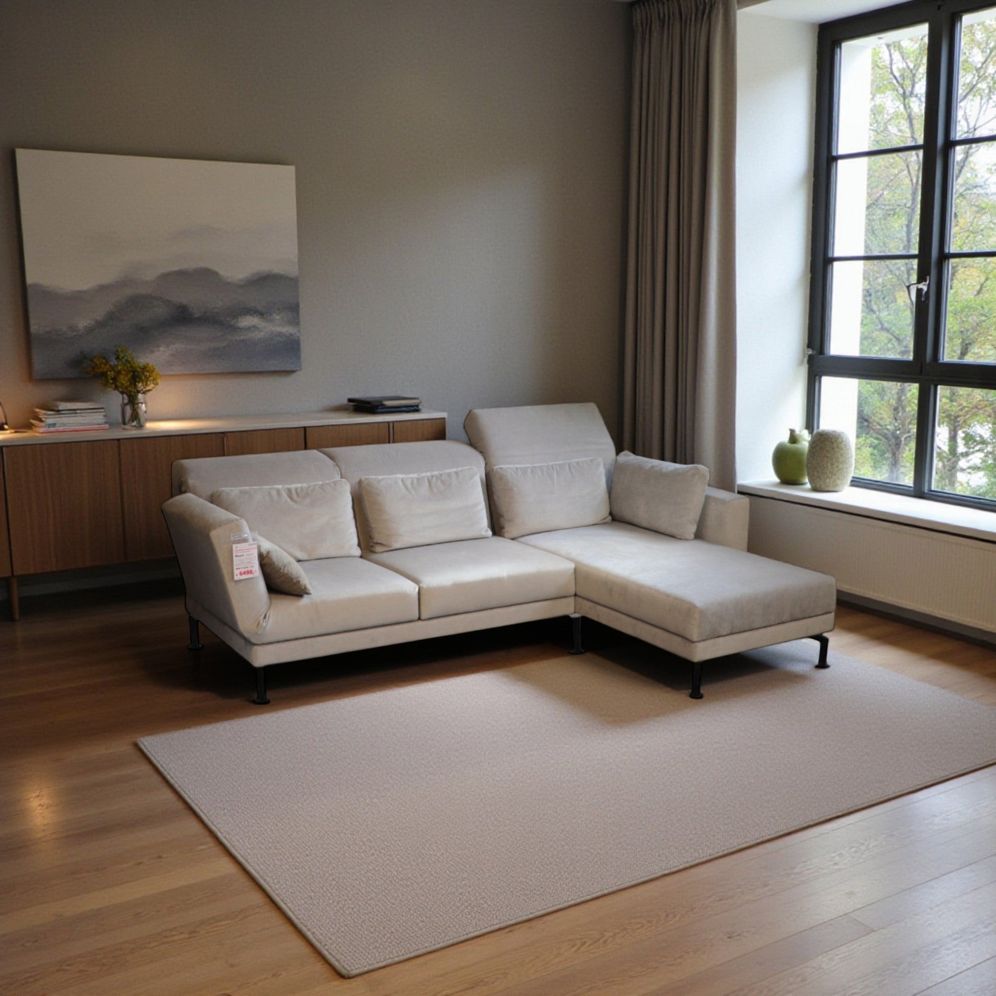 Brühl Multifunktionssofa „Moule Medium“ – Stoff Grau