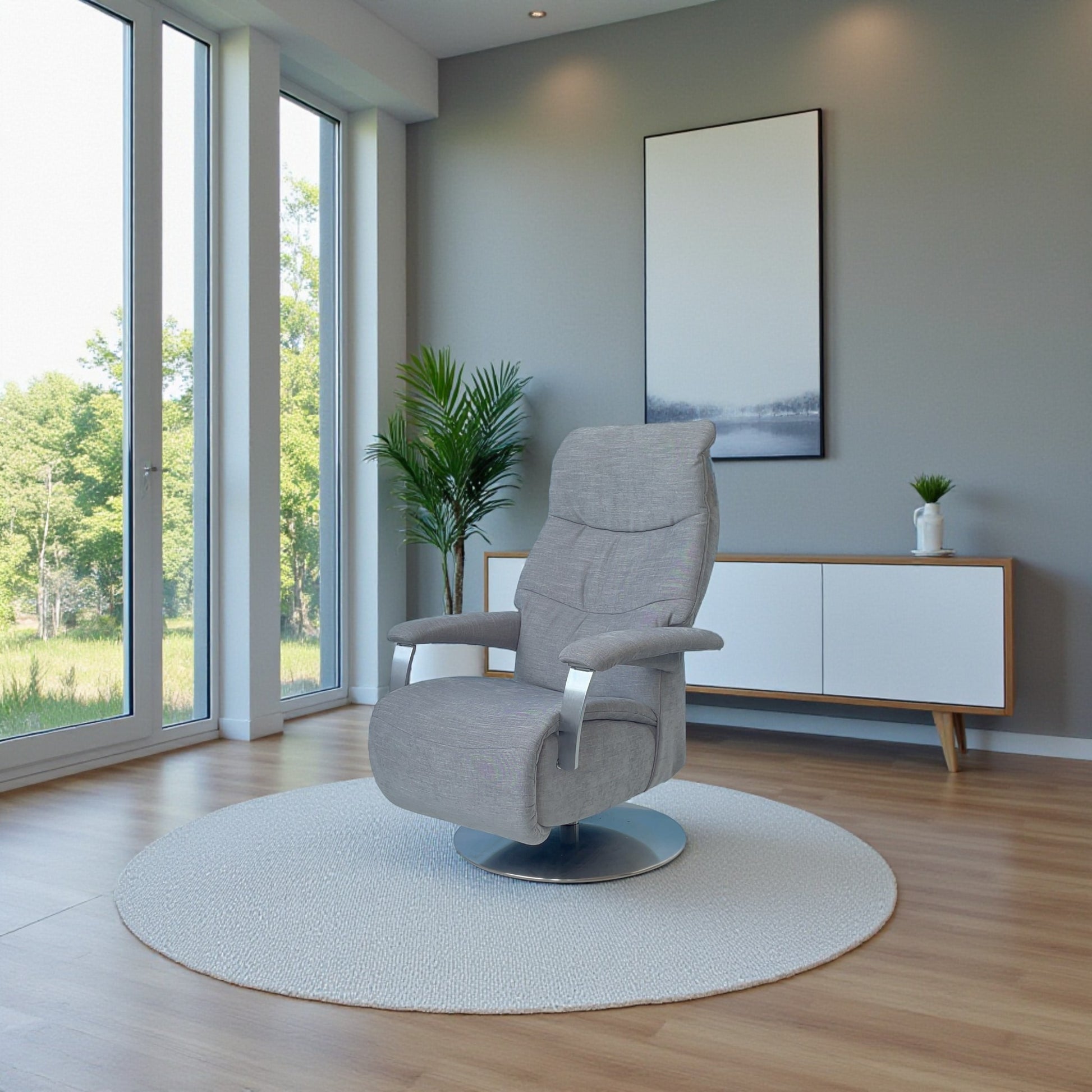 Sessel Himolla 7050 Easyswing Medium – Webstoff 11 Leeds Platin