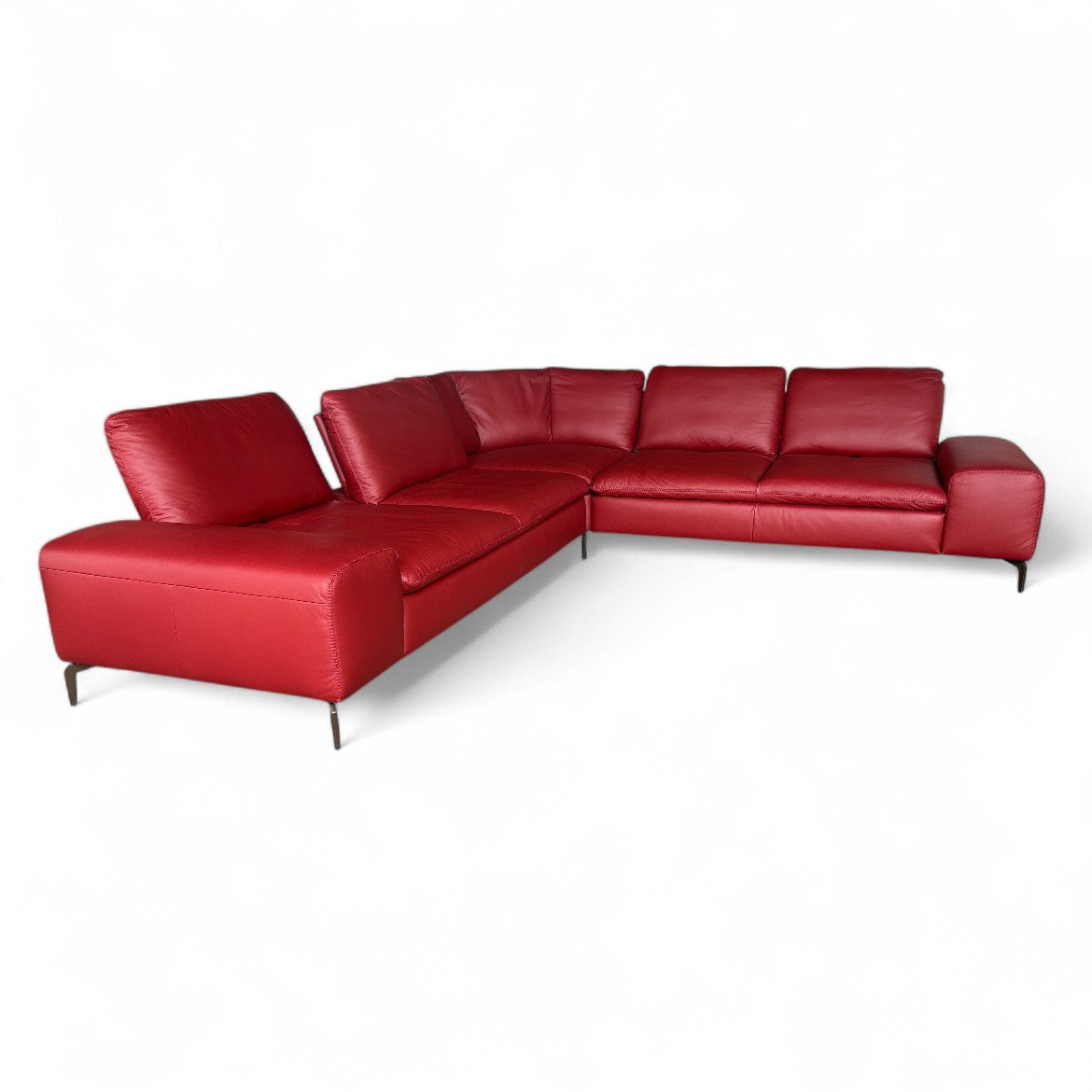 Ecksofa W.Schillig 16540 "valentinoo" – Leder Rot