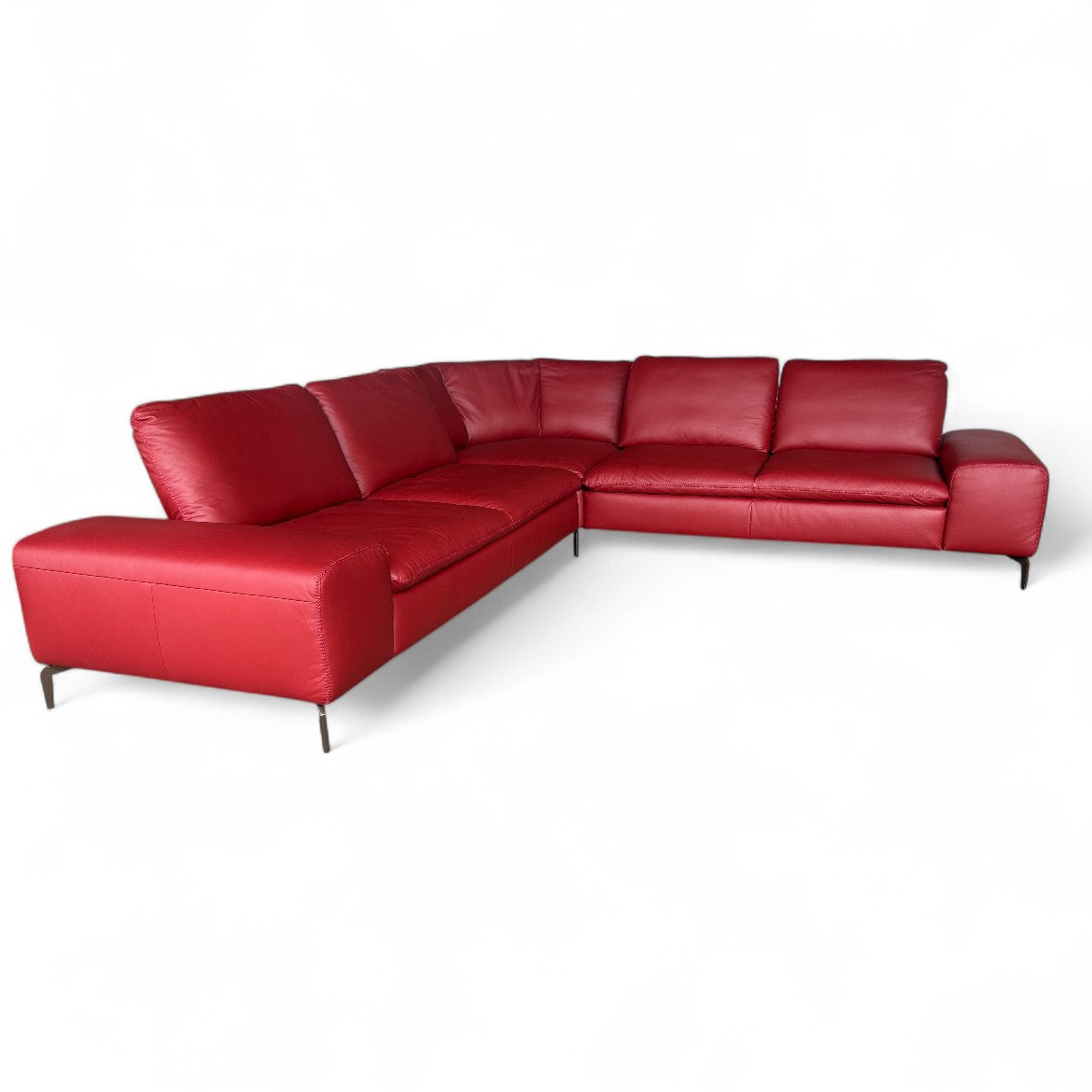 Ecksofa W.Schillig 16540 "valentinoo" – Leder Rot