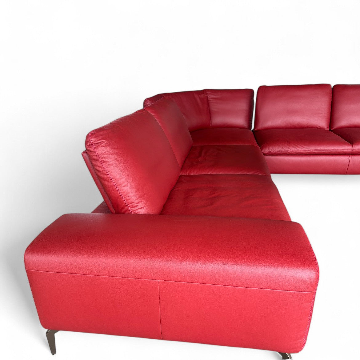 Ecksofa W.Schillig 16540 "valentinoo" – Leder Rot