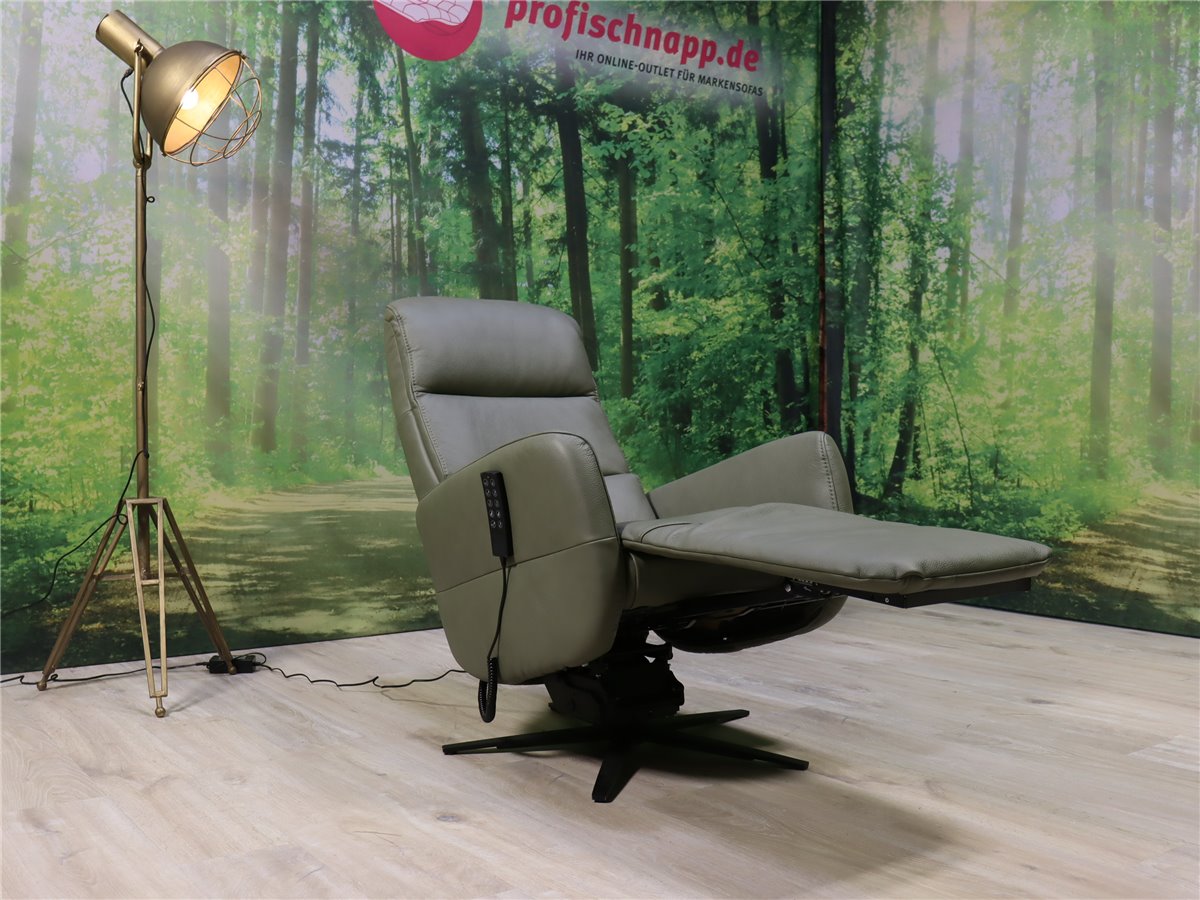HUKLA  CA 22136  Cosy Relax Art Sessel  elektr  Herz Waage Aufstehhilfe Medium  Leder Belvita olive  *Fehlproduktion
