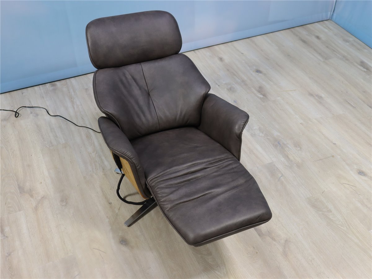 Himolla  7363 S Lounger  Relaxsessel 3 Motoren Small Seiten Wildeiche    Leder L27 Eleganza dbraun  *Doppelbestellung