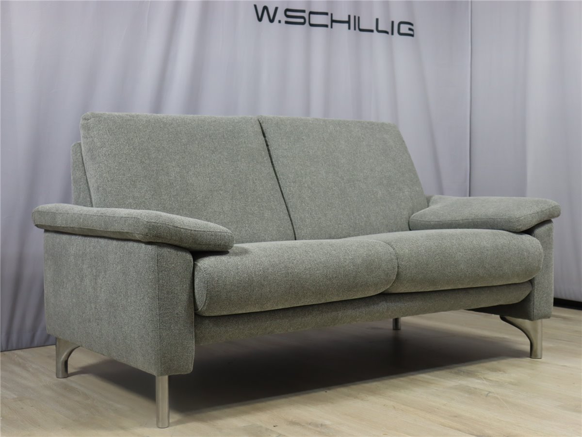 W. Schillig 24970  Sofa hoher Rücken kubisch klassisch  Webstoff R66 22 grau meliert *Kundenstorno