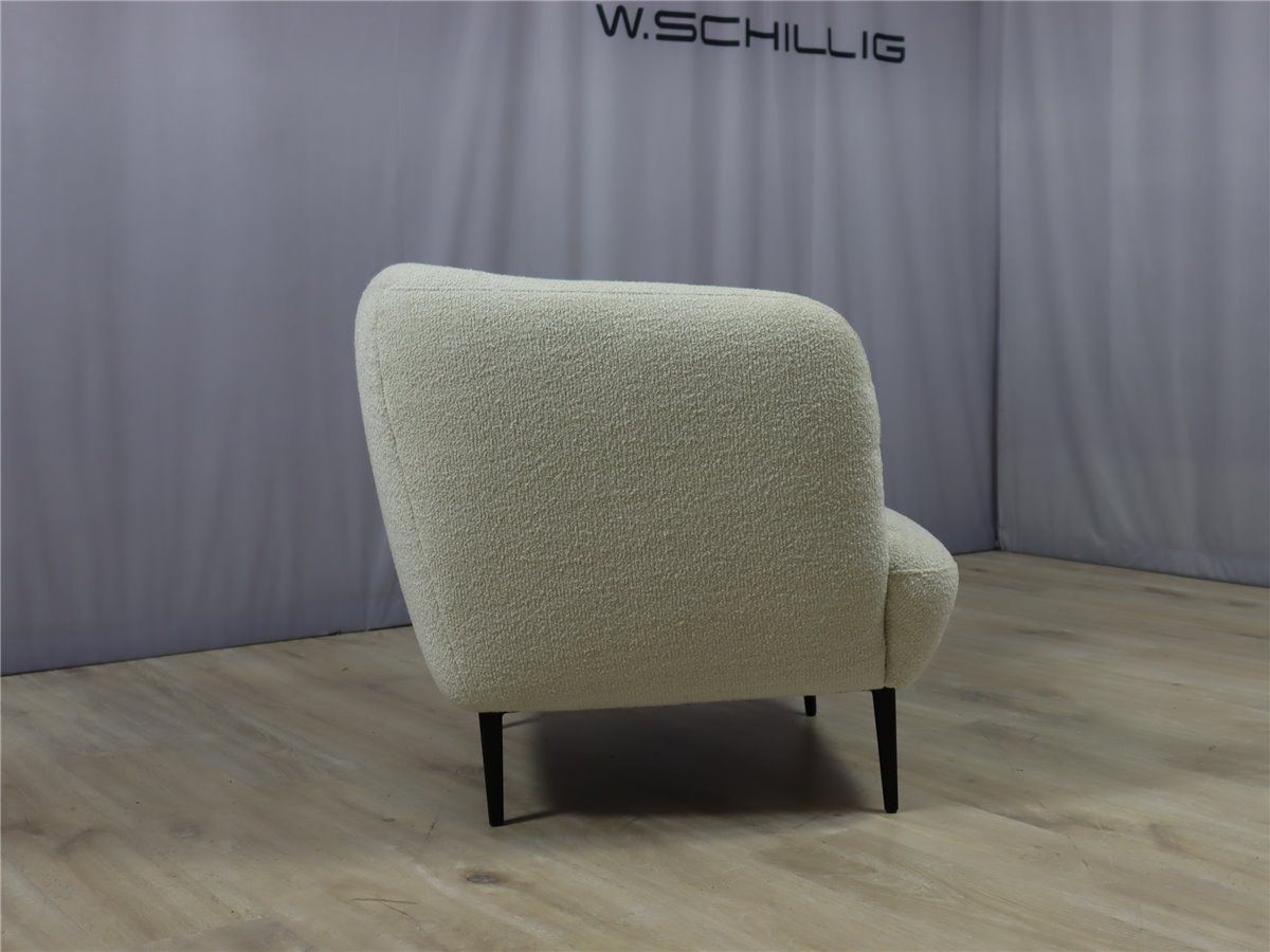 W SCHILLIG ELLA 12342  Clubsessel Füsse schwarz Webstoff V88 44 ivory  *Hausausstellung