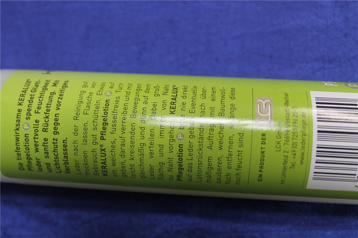 Keralux  Pflegelotion   Pflege und Schutz für pigmentierte Glattleder   250 ml      TOP