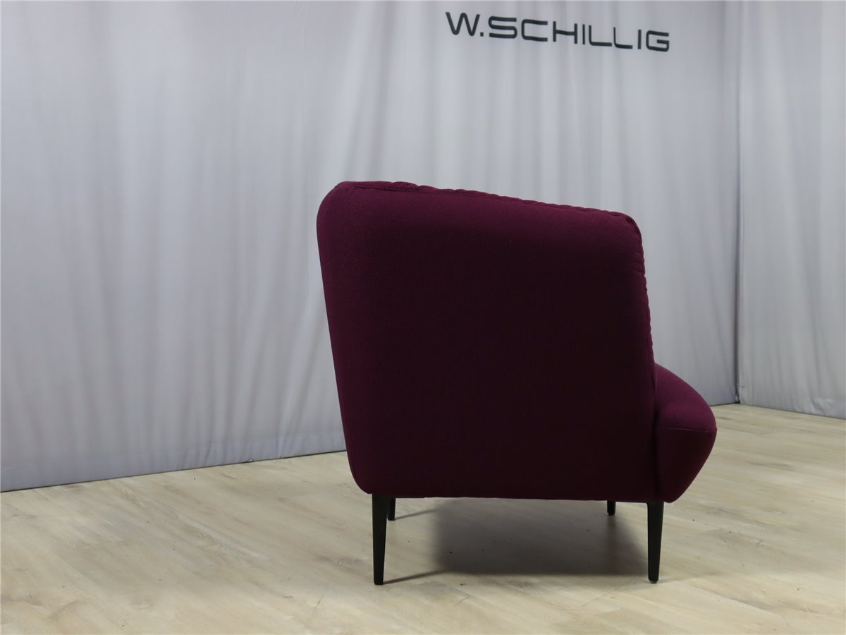 W SCHILLIG ELLA 12340   Clubsessel  Füsse schwarz Webstoff flieder *Mustersessel