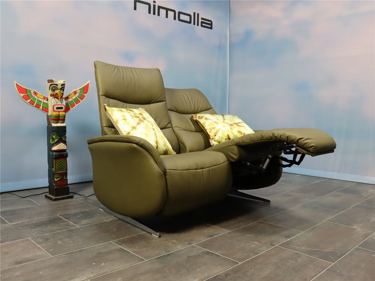 Himolla 4051 Lounger   Sofa mit Vollfunktionssitzen elektr 1 Mot Herz-Waage  Leder 24 Longlife kaktus  *Mustersofa