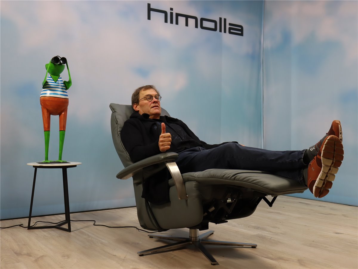 Himolla  7050 Easyswing Relaxsessel 3 Motoren   Small  Leder L24 Longlife azuro  *Hausausstellung