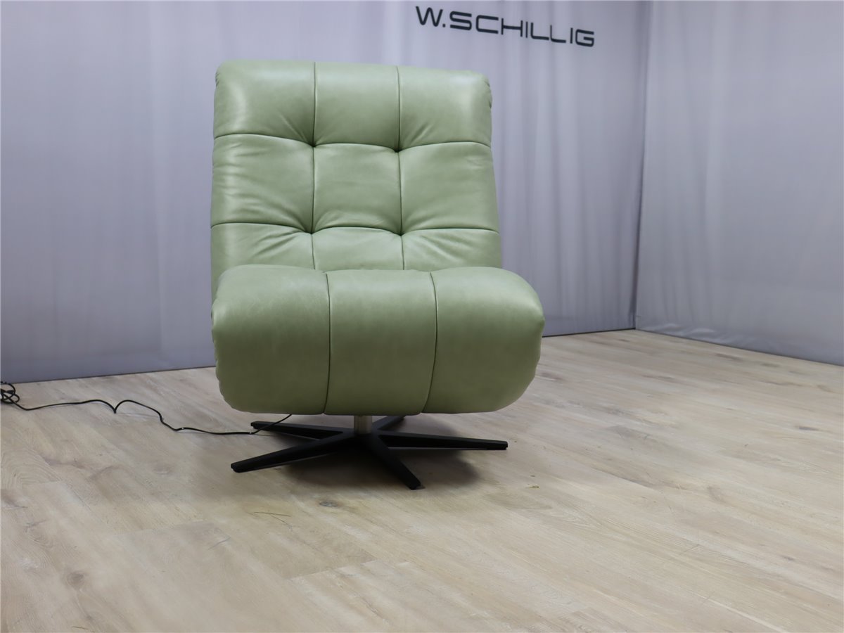 W Schillig 32801 placido Liege 80 cm Relaxer 2 Mot  Sternfuss schwarz Leder Z74 33 green tea  * Sonderleder