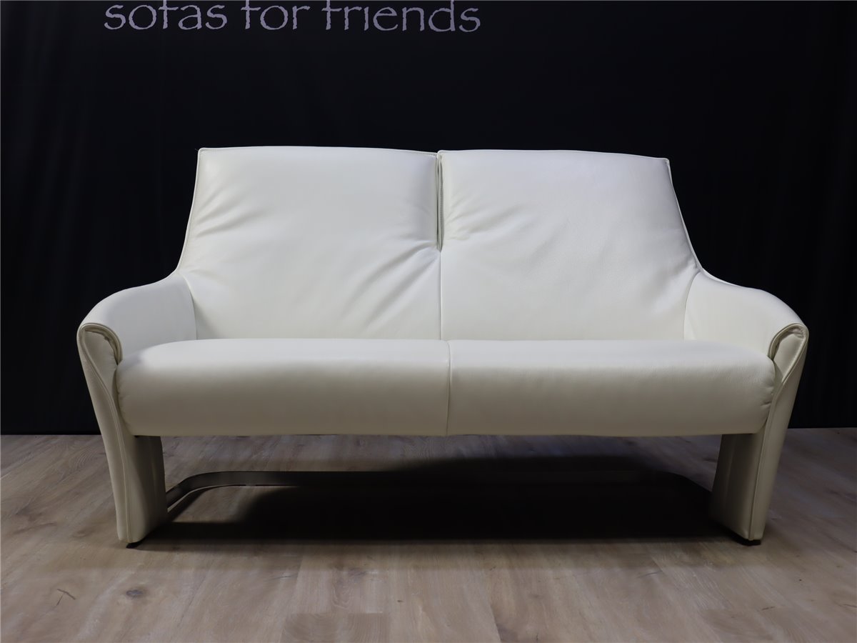 Musterring  PRIMO   Sofa 166 cm Hochlehner  Leder  C Classic  white   Ausstellung