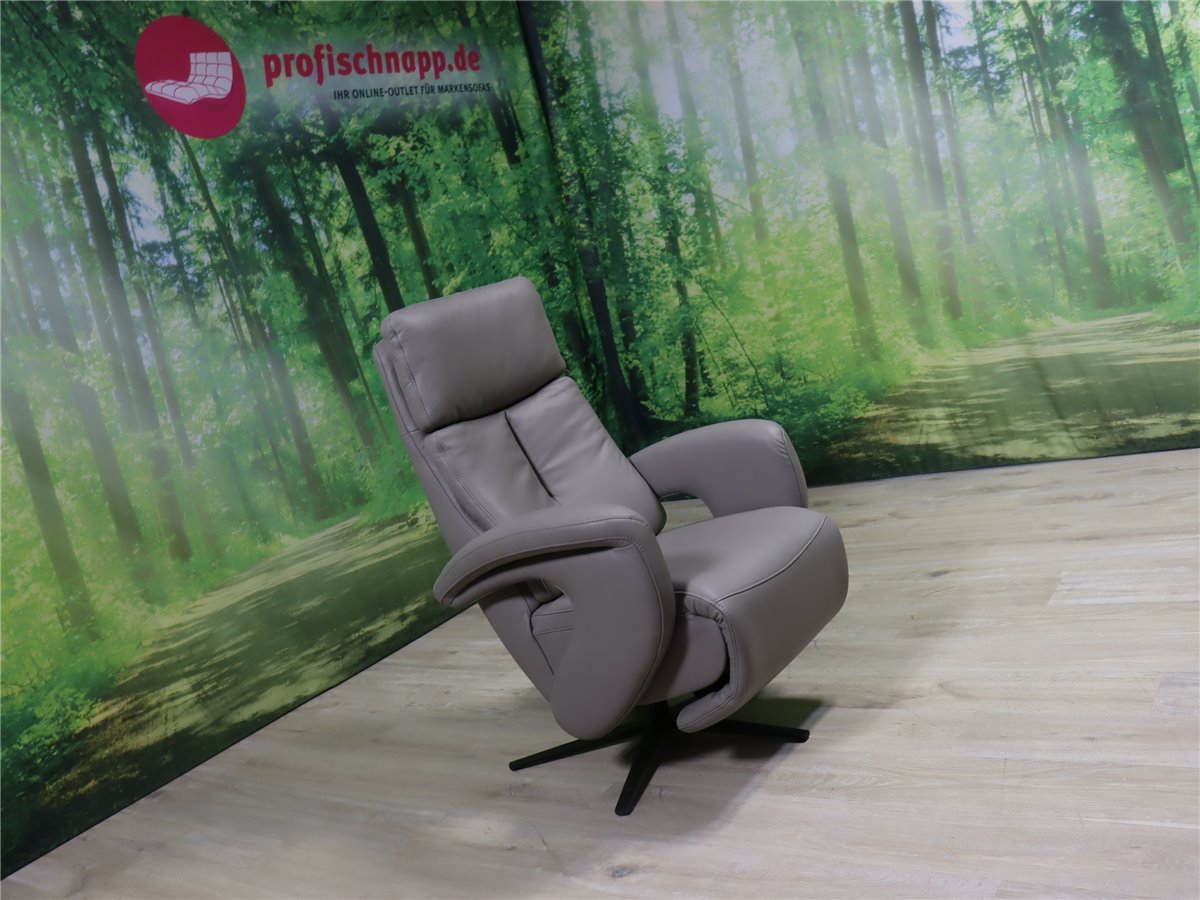 HUKLA  EC 21157 Ergoconcept  Relaxsessel manuell Medium Herzwaage Wippe   Leder Credo granit  *Global-Messe