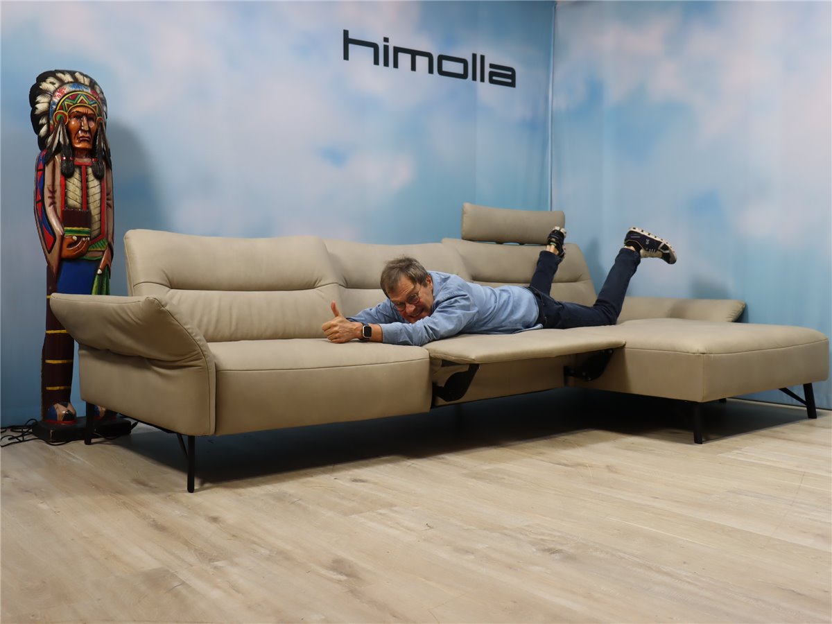 Himolla 1451 signa Wohnkombi 340 cm Sitztiefenverstellung  Fussteile elektr.  Leder L22 Soft N Island  *Kundenstorno