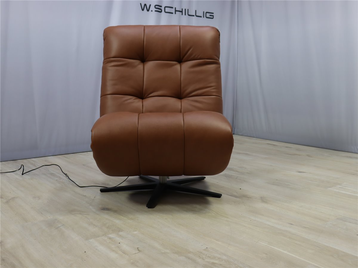 W Schillig 32801 placido Liege 80 cm Relaxer 2 Mot  Sternfuss schwarz Leder Z79 52 latte * Sonderleder