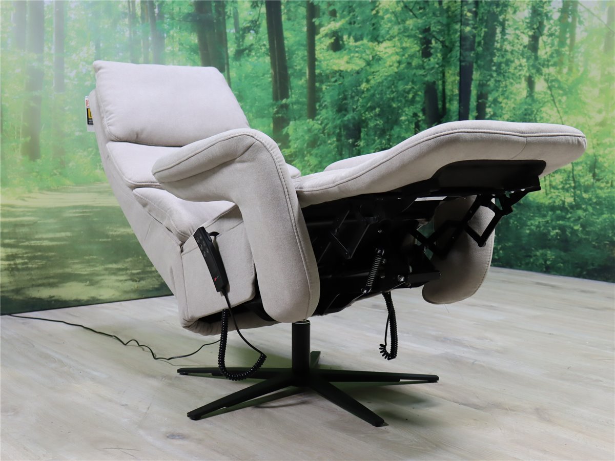 Hukla EC 21007 Ergo Concept Relaxsessel 2 Mot  Xlarge Sitzheizg Massage Webstoff Kira ecru  *Messestück