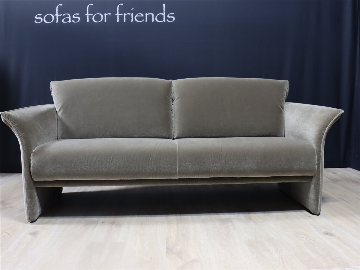 Koinor  Fonda Focus  Sofa 200  Samtvelours 20 C 26 stone   *Ausstellung