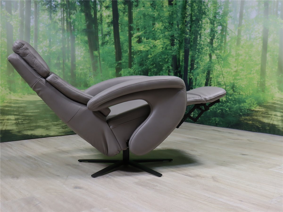 HUKLA  EC 21157 Ergoconcept  Relaxsessel manuell Medium Herzwaage Wippe   Leder Credo granit  *Global-Messe