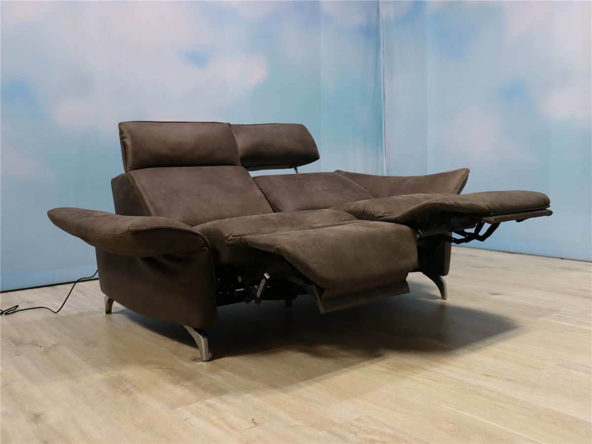 Himolla 1926 planopoly Sofa 175 cm Vollffkt 2 Mot wallfree Herzwaage  Lederoptik Nevada mocca *Verbandsmuster