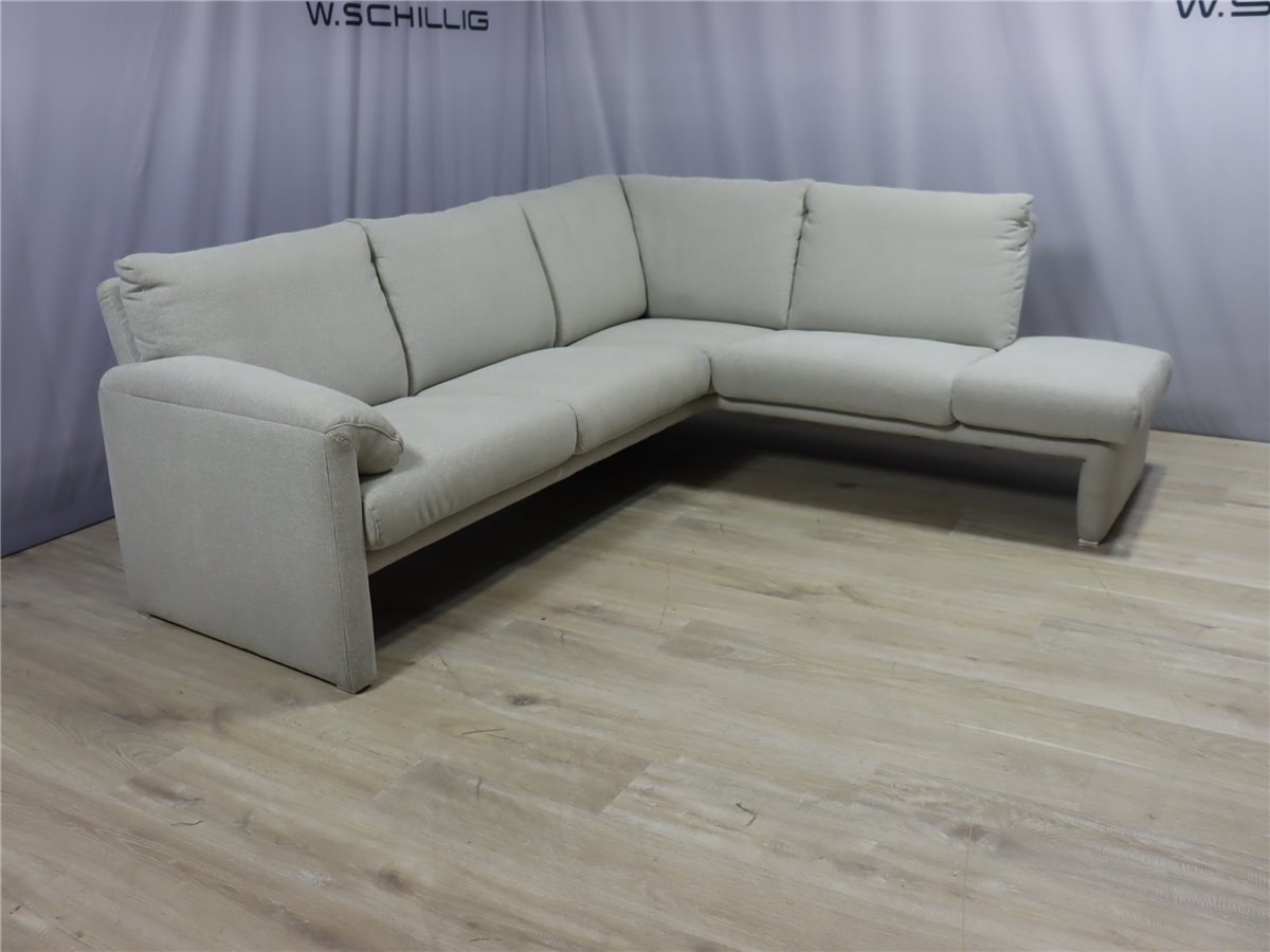 W SCHILLIG Modell 13083   Eckgruppe grazil 240 x 202 cm  Stoff V34 21  silver   *II.Wahl