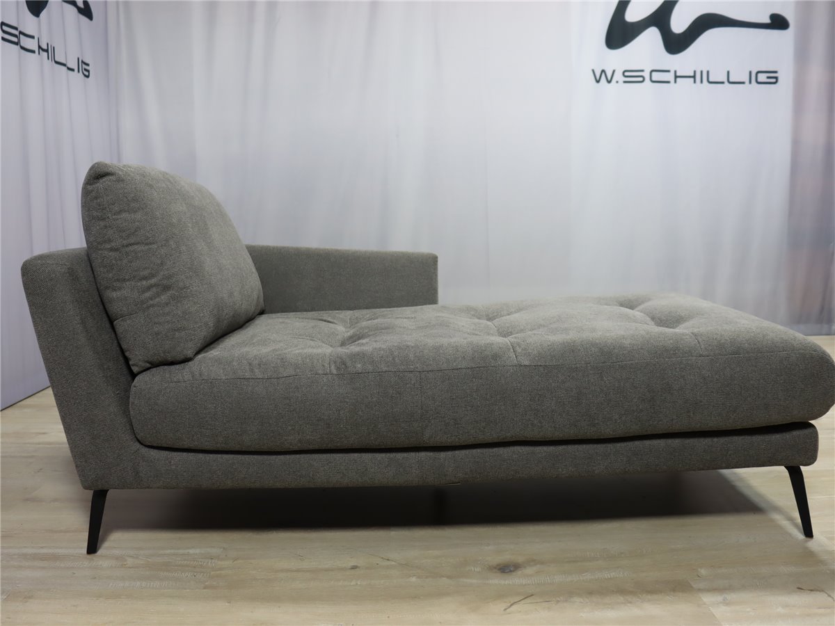 W SCHILLIG  12301 softy  Chaiselongue AL rechts Füsse schwarz Webstoff R66 94    *Kundenstorno