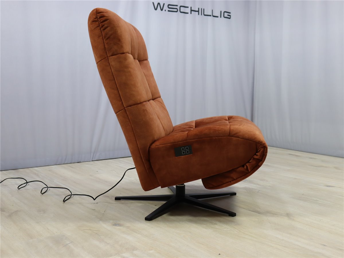 W Schillig 32801 placido Liege 80 cm Relaxer 2 Mot superbequem Samtvelours  S41 50 brandy  *Hausausstellung