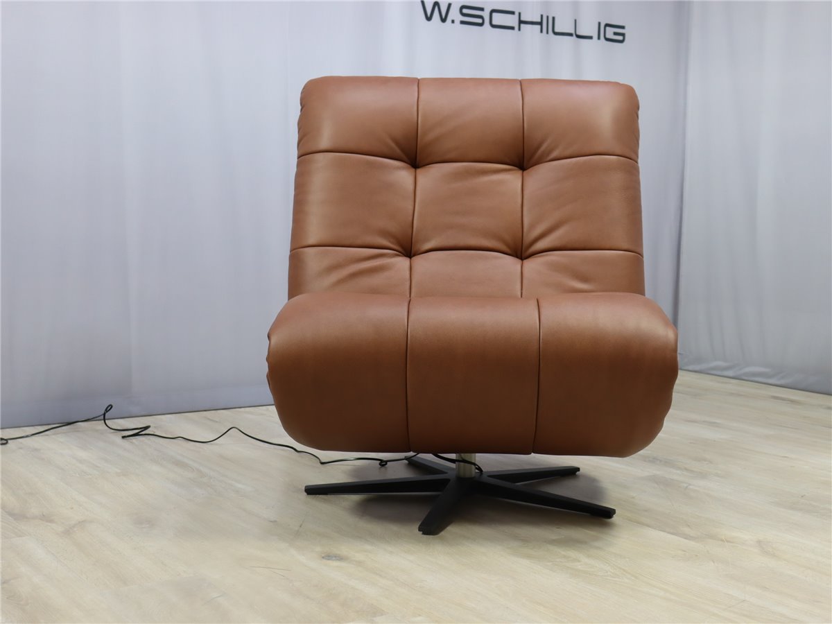 W Schillig 32801 placido  Liege 90 cm Relaxer 2 Mot  Sternfuss schwarz Leder Z79 52 latte * Sonderleder