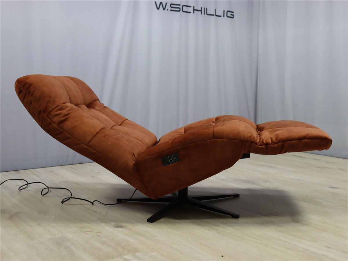 W Schillig 32801 placido Liege 80 cm Relaxer 2 Mot superbequem Samtvelours  S41 50 brandy  *Hausausstellung