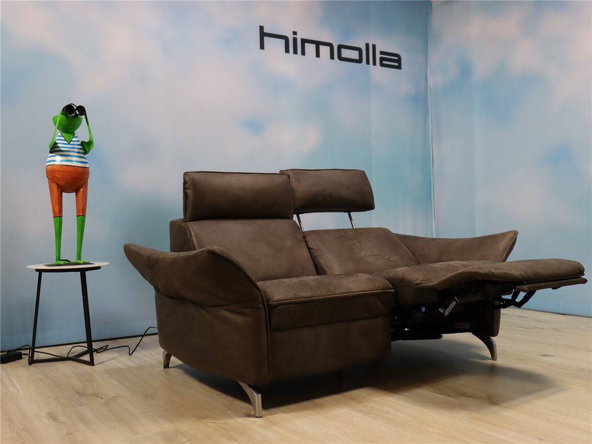 Himolla 1926 planopoly Sofa 175 cm Vollffkt 2 Mot wallfree Herzwaage  Lederoptik Nevada mocca *Verbandsmuster