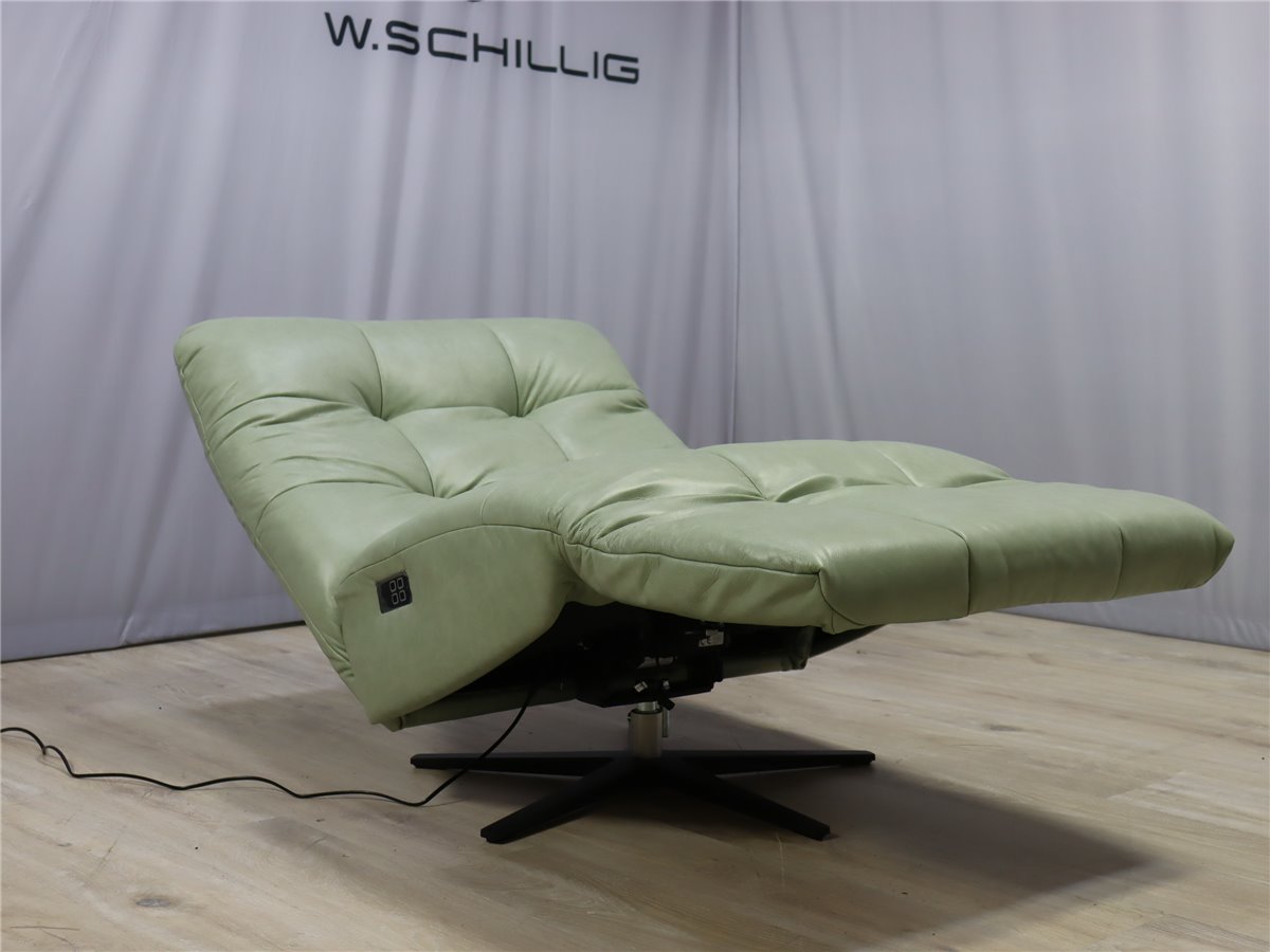 W Schillig 32801 placido  Liege 90 cm Relaxer 2 Mot  Sternfuss schwarz Leder Z74 33 green tea  * Sonderleder