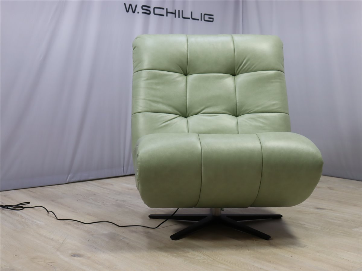 W Schillig 32801 placido  Liege 90 cm Relaxer 2 Mot  Sternfuss schwarz Leder Z74 33 green tea  * Sonderleder