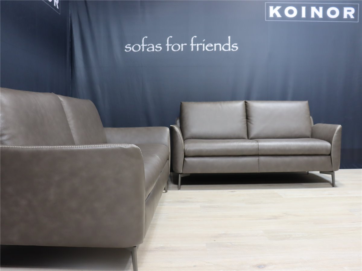 KOINOR   FAMOUS  Sofagruppe 185 160 cm  Leder Bonito Noce  *Doppelproduktion