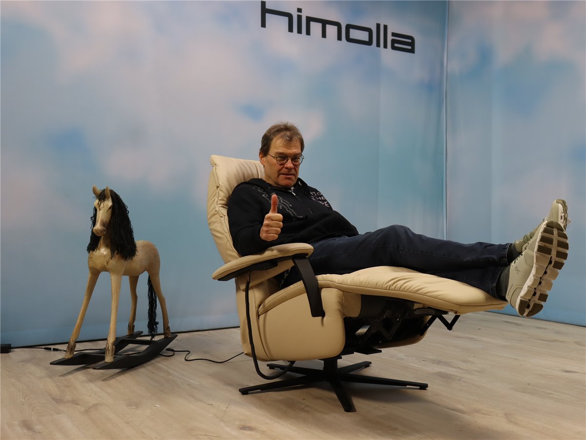 Himolla  7081 Easyswing Relaxsessel 3 Mot höhenverst  Leder L24 Longlife cararra   *Kundenstorno