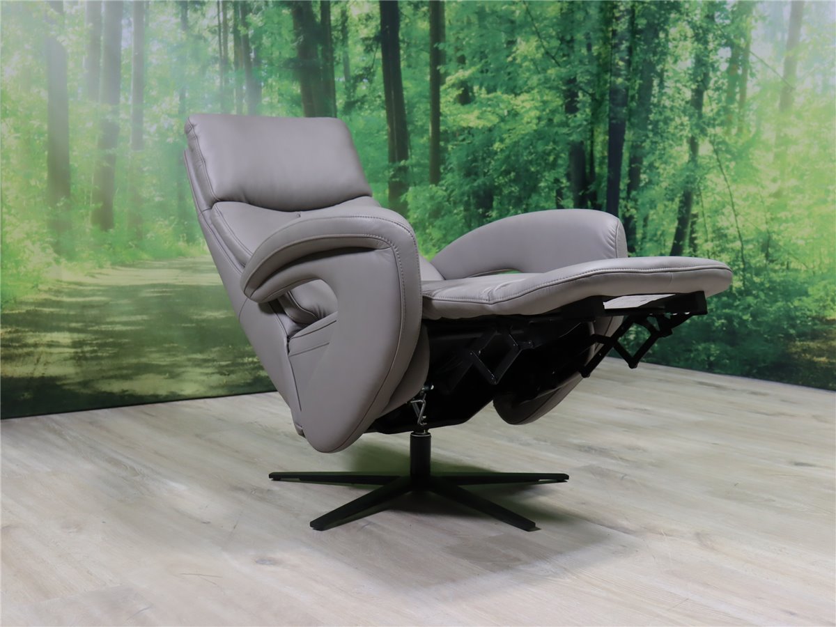 HUKLA  EC 21157 Ergoconcept  Relaxsessel manuell Medium Herzwaage Wippe   Leder Credo granit  *Global-Messe