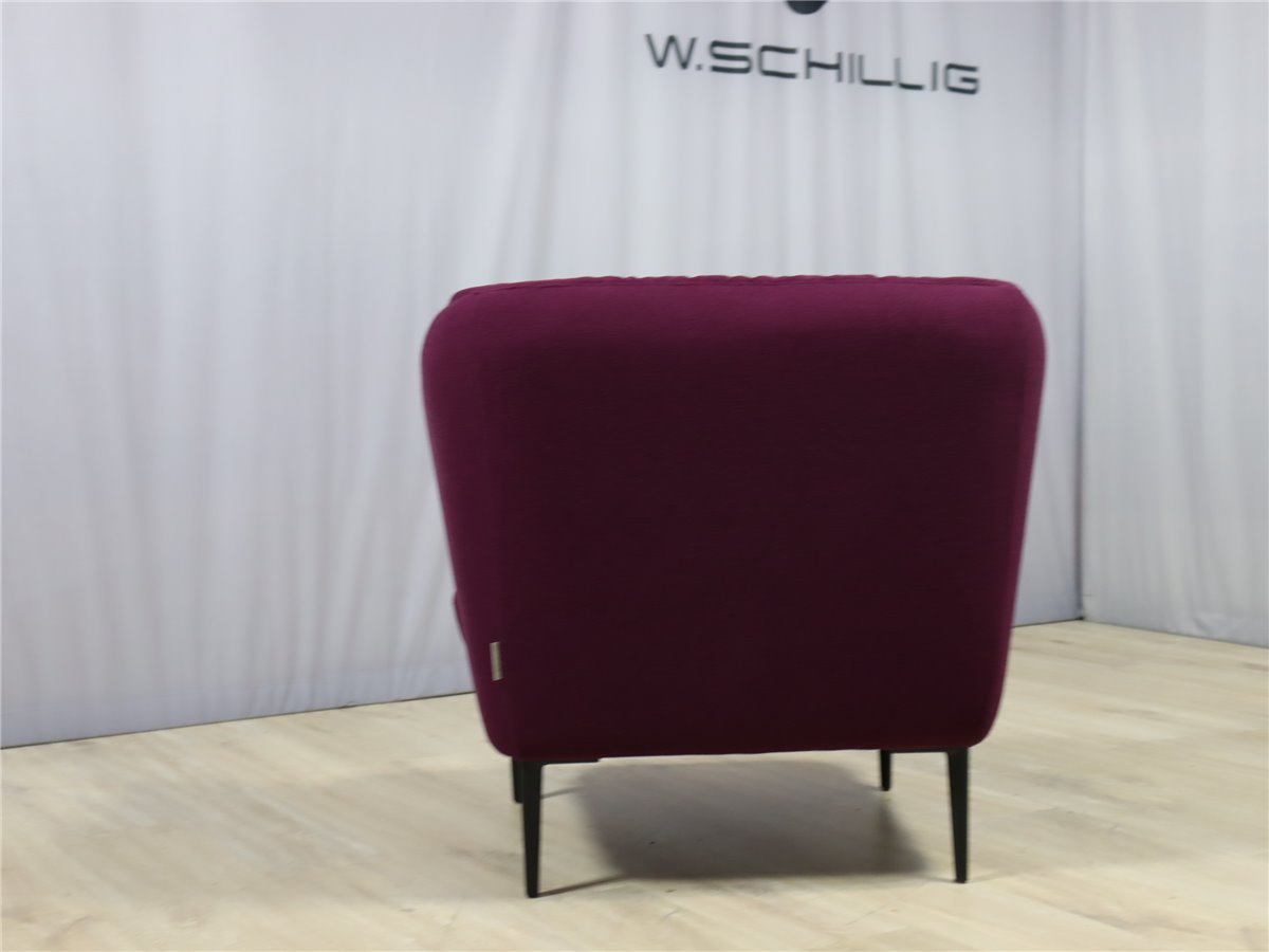 W SCHILLIG ELLA 12340   Clubsessel  Füsse schwarz Webstoff flieder *Mustersessel