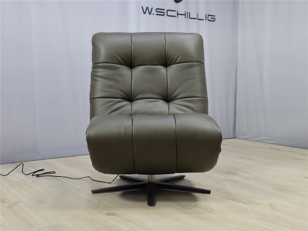 W Schillig 32801 placido Liege 80 cm Relaxer 2 Mot  Sternfuss schwarz Leder Z79 94 graphite  * Sonderleder