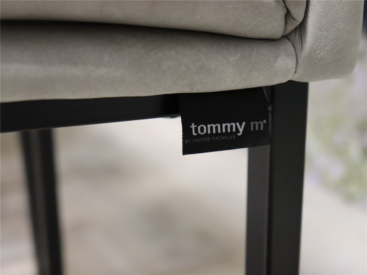 Tommy M PALUE  6er Set Stuhl 5x Stuhl 1x Armlehnstuhl Leder Rhino dirtywhite  *Exportstorno