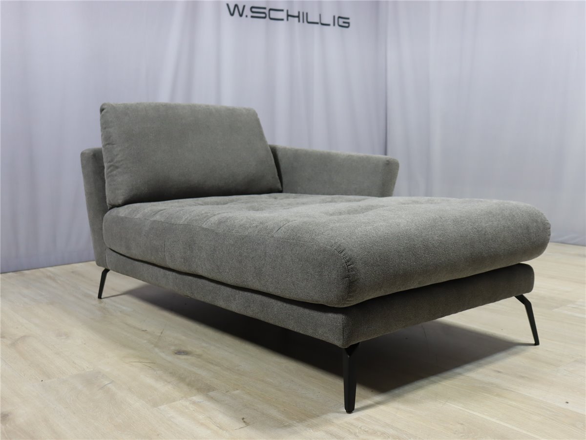 W SCHILLIG  12301 softy  Chaiselongue AL rechts Füsse schwarz Webstoff R66 94    *Kundenstorno