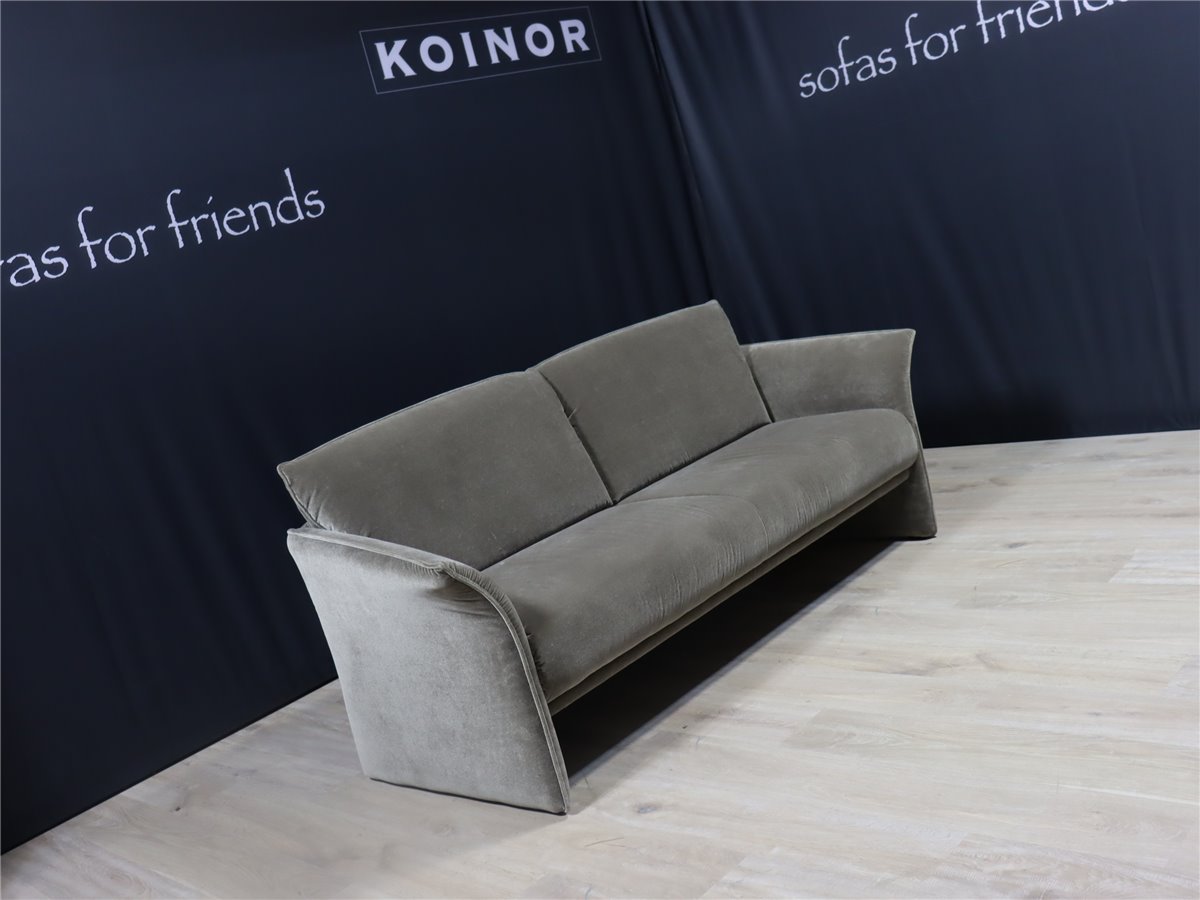 Koinor  Fonda Focus  Sofa 200 cm  Samtvelours 20 C 26 stone   *Ausstellung