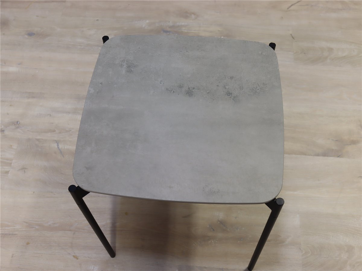 Venjakob RIO 4940  Beistelltisch  quadr 43 cm Gestell Metall schwarz  Platte Keramik beton   Hausmesse