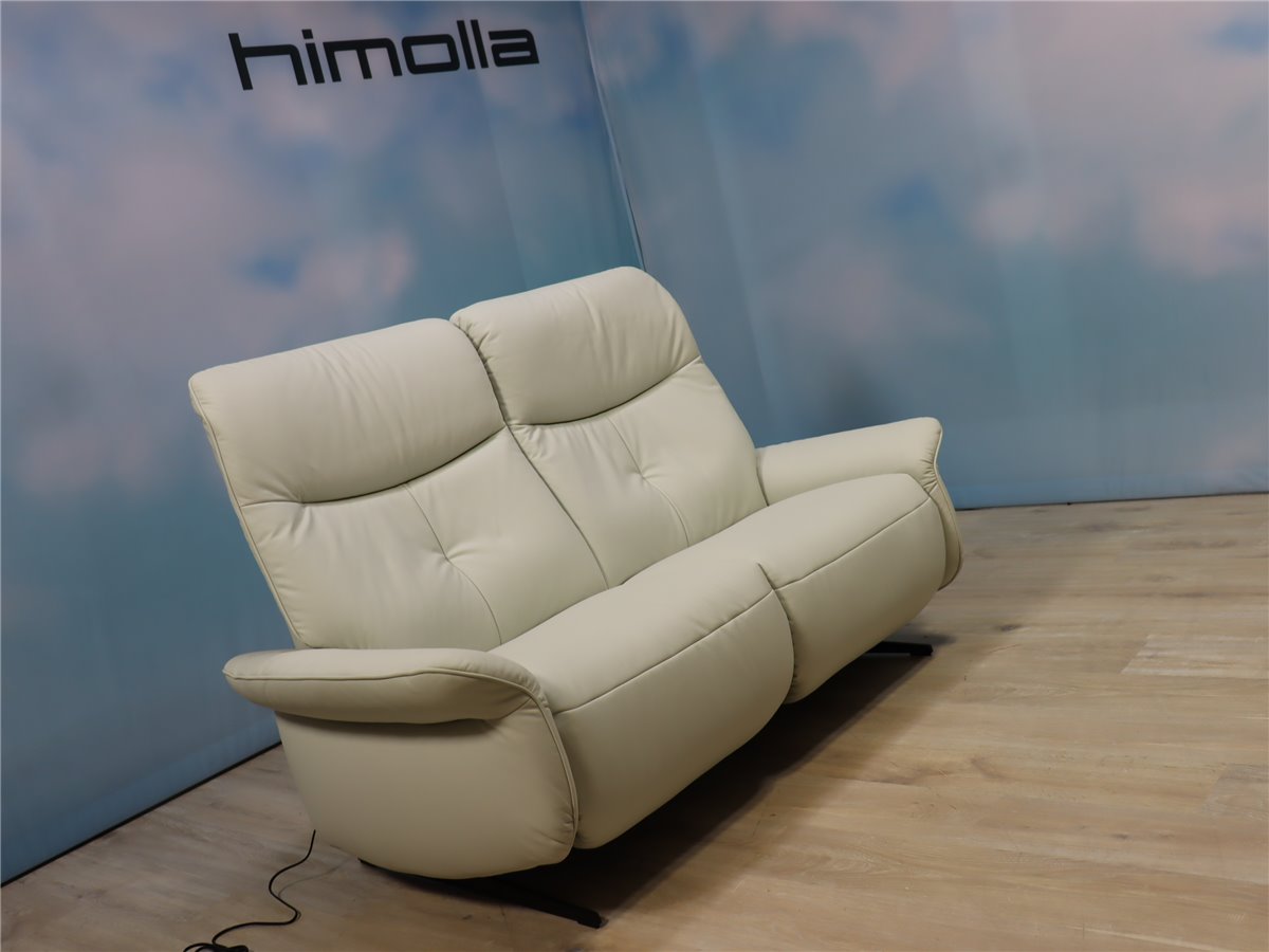 Himolla 4445 Cumuly wallfree Sofa Vollfkt  2 Mot Herzwaage Leder LL24 Longlife Platin  *Kundenstorno