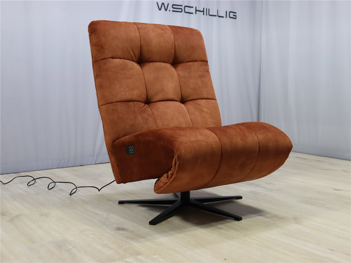 W Schillig 32801 placido Liege 80 cm Relaxer 2 Mot superbequem Samtvelours  S41 50 brandy  *Hausausstellung