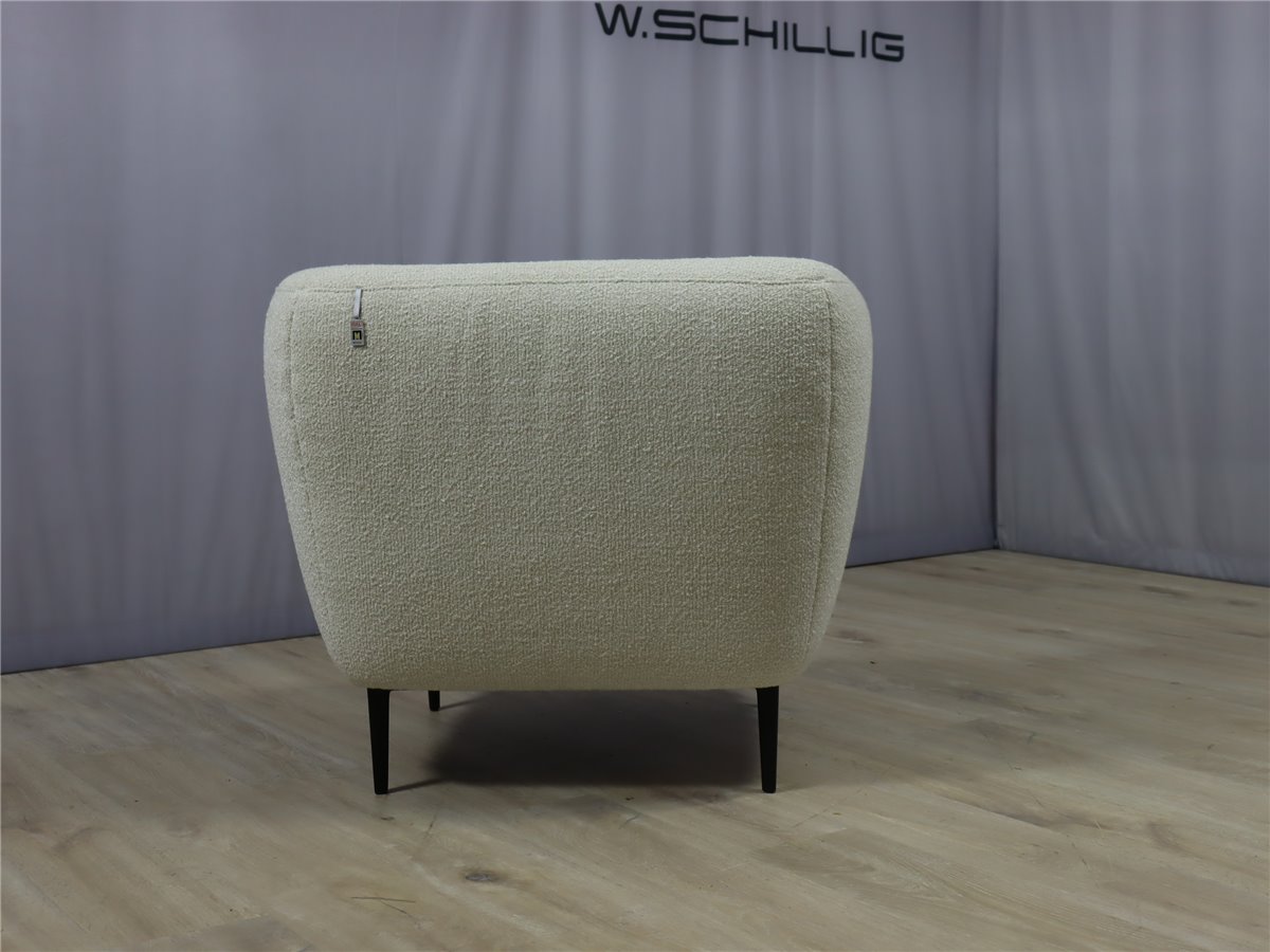 W SCHILLIG ELLA 12342  Clubsessel Füsse schwarz Webstoff V88 44 ivory  *Hausausstellung