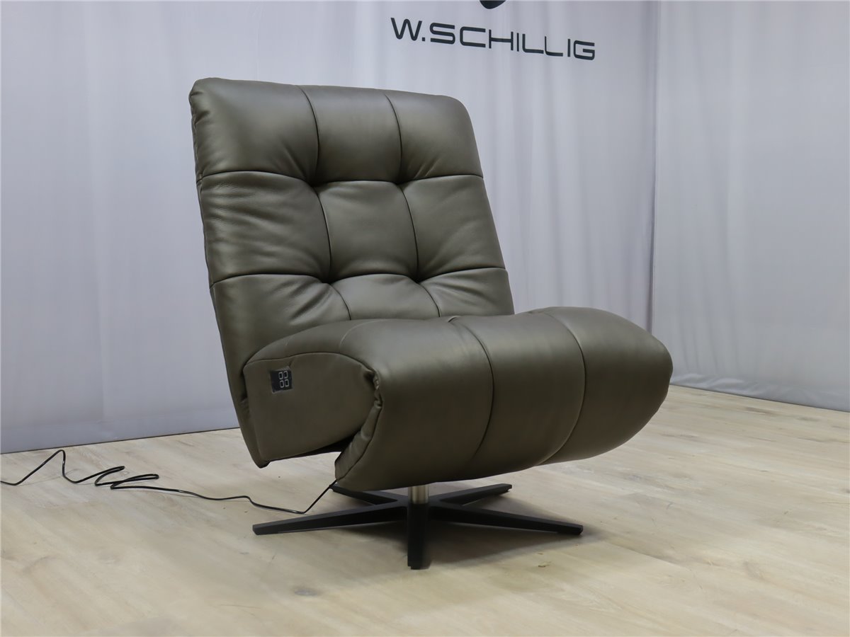 W Schillig 32801 placido Liege 80 cm Relaxer 2 Mot  Sternfuss schwarz Leder Z79 94 graphite  * Sonderleder