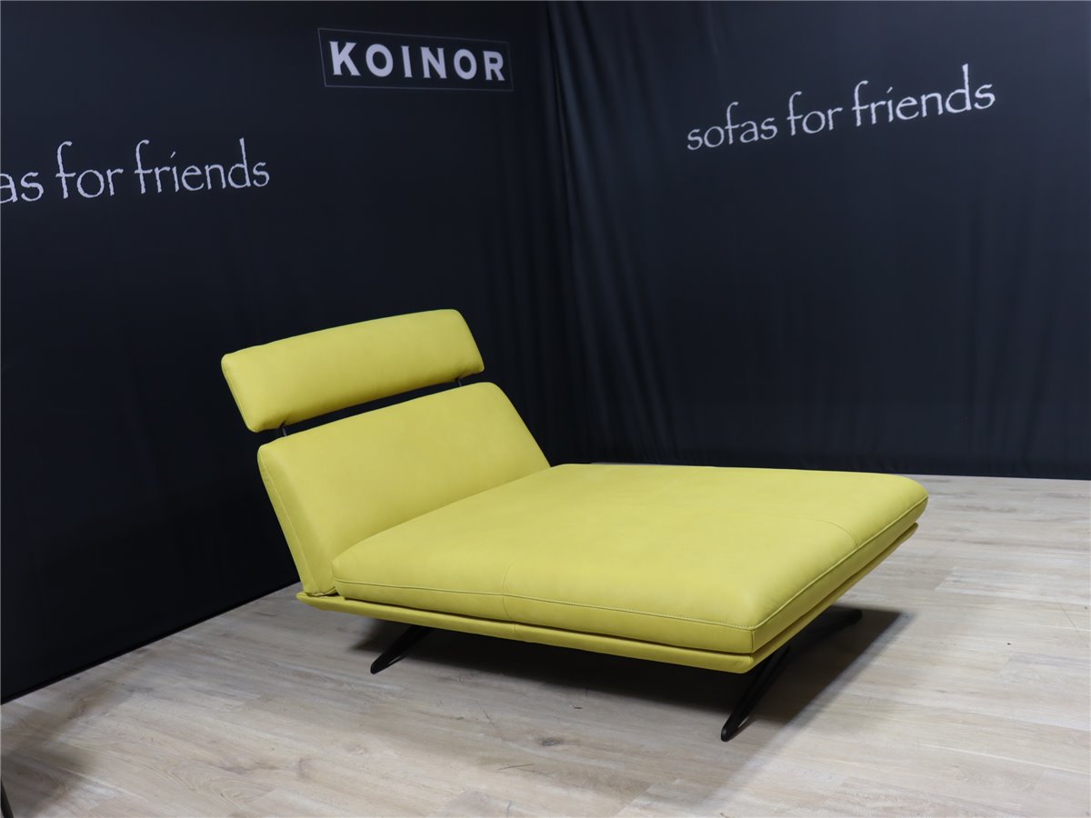 KOINOR Elements  Loungeliege P 110 cm  Büffelleder A India safran  *Fotomodell